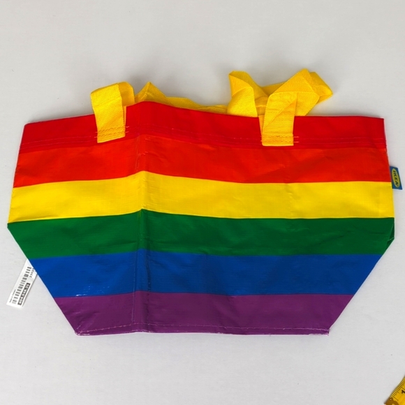 IKEA Handbags - Ikea‎ 🌈 Rainbow Multicolor Canvas Tote Small